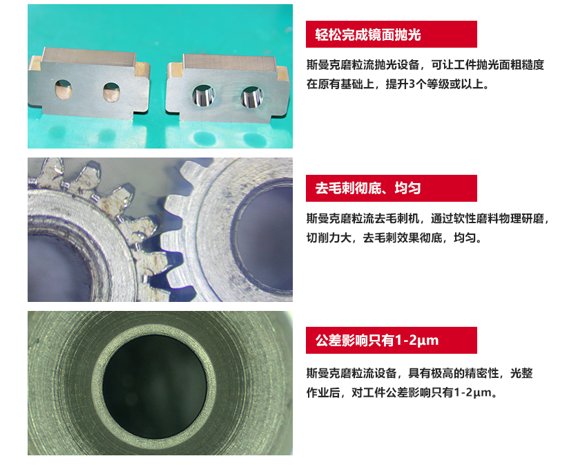 苏州斯曼克磨粒流设备公司是专业生产<a href='//m.jacobled.com' target='_blank'><u>流体抛光机</u></a>设备厂家,主要抛光机器型号有:<a href='//m.jacobled.com' target='_blank'><u>流体抛光机</u></a>,<a href='//m.jacobled.com' target='_blank'><u>微孔抛光机</u></a>,磨粒流抛光机,自动抛光机广泛应用于挤型模具抛光,钨钢模具,精冲模具抛光,喷丝板,管件<a href='//m.jacobled.com' target='_blank'><u>内孔抛光</u></a>,涡轮壳内腔,热流道抛光,冲头,细长管内壁抛光.